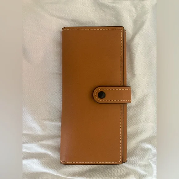 Coach Slim Trifold Wallet Style #57197, Butterscotch - Picture 2 of 6